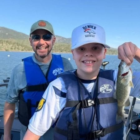 three participants at Horsetooth Reservoir