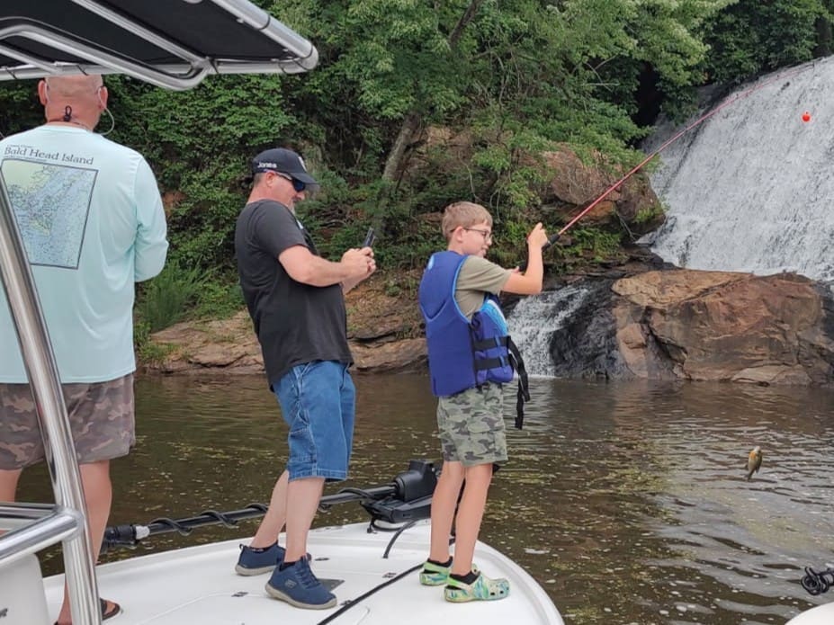young boy at lake hickory
