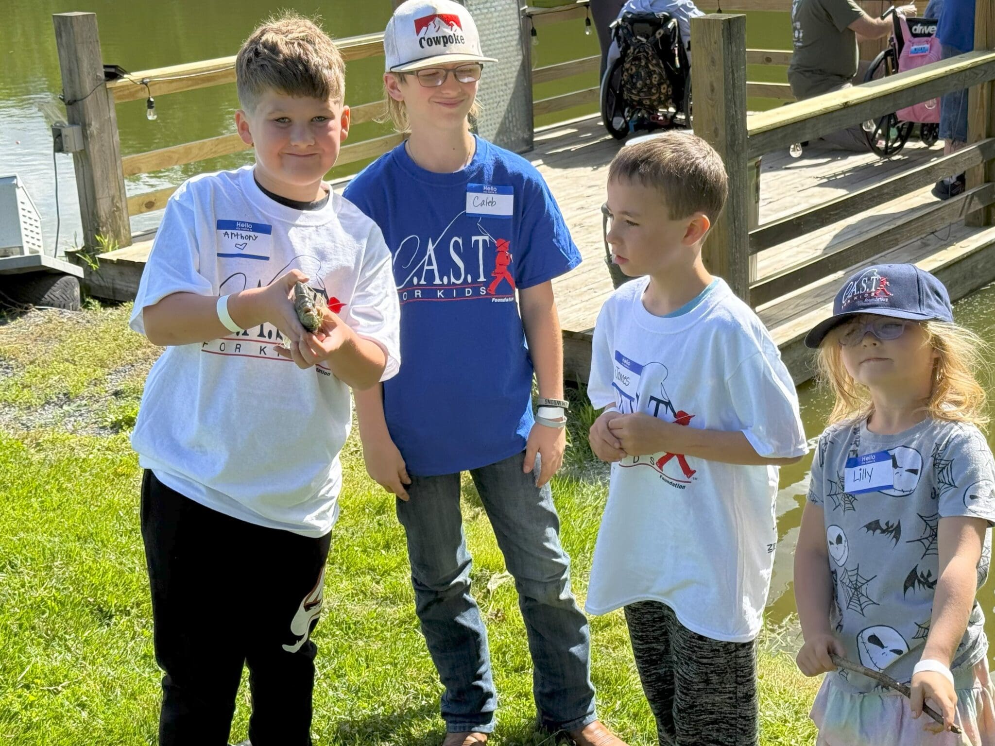 children at spotted dog pond
