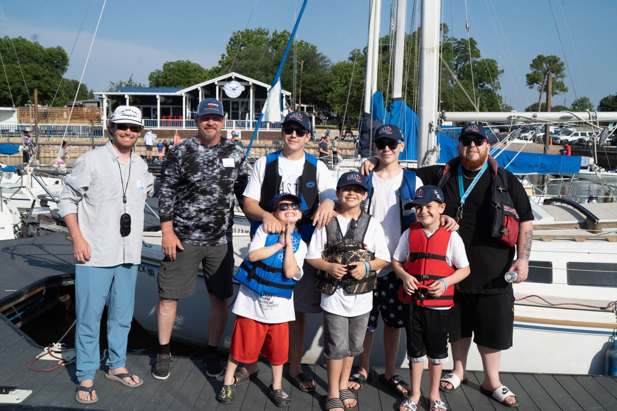 participants on dock at eagle mountain