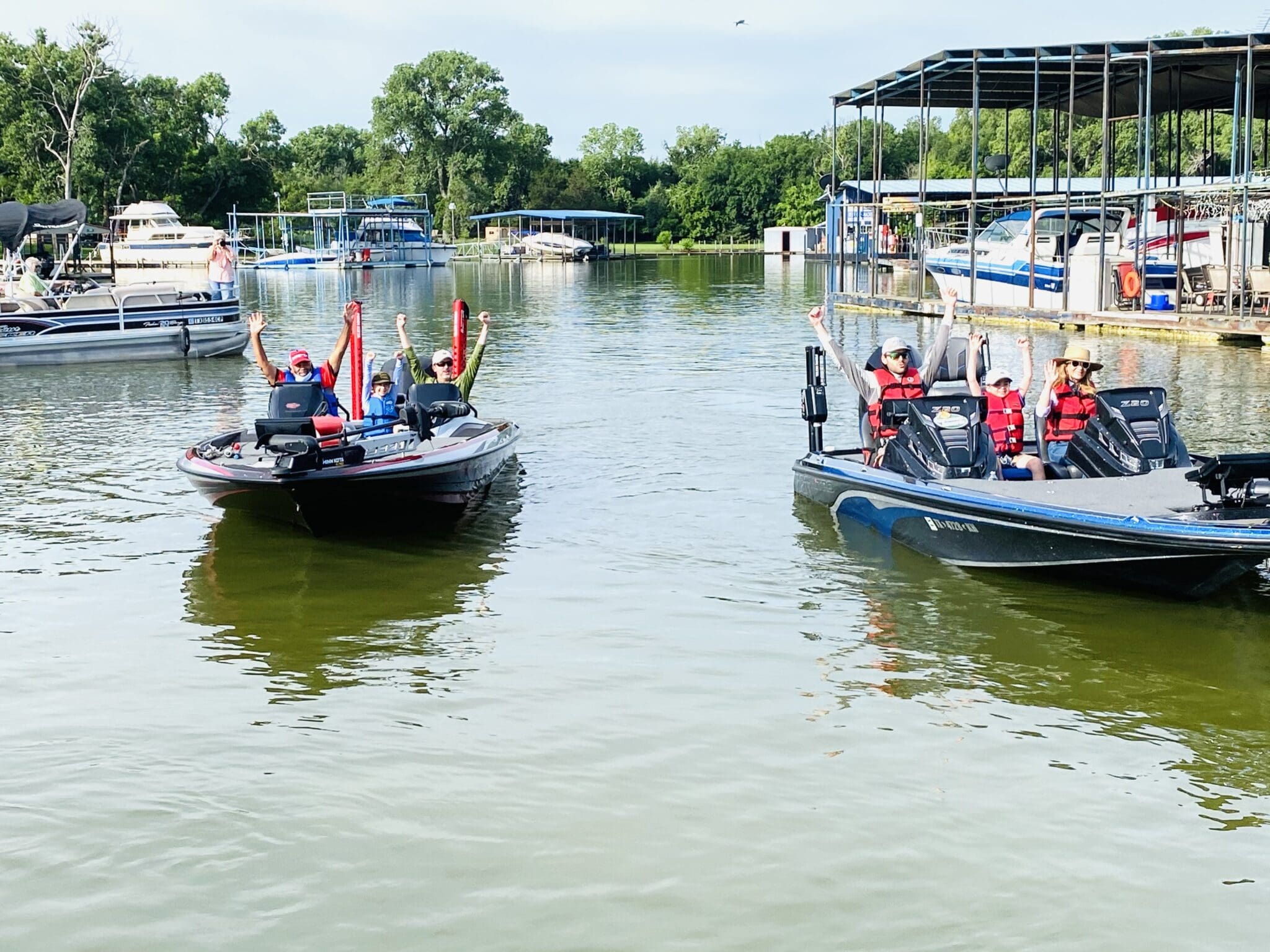 boats on water at eagle mountain