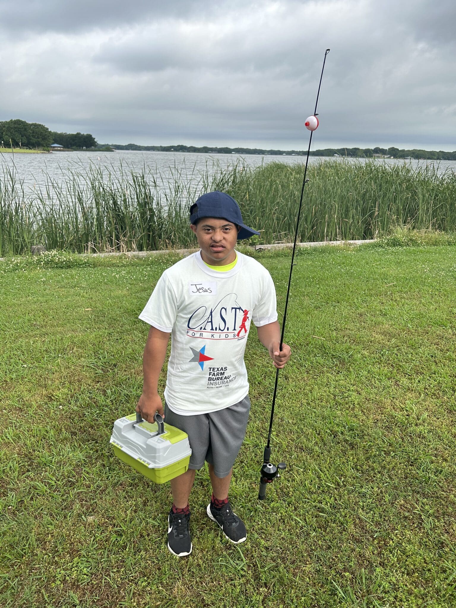 young fisherman at Lake Bonham Park