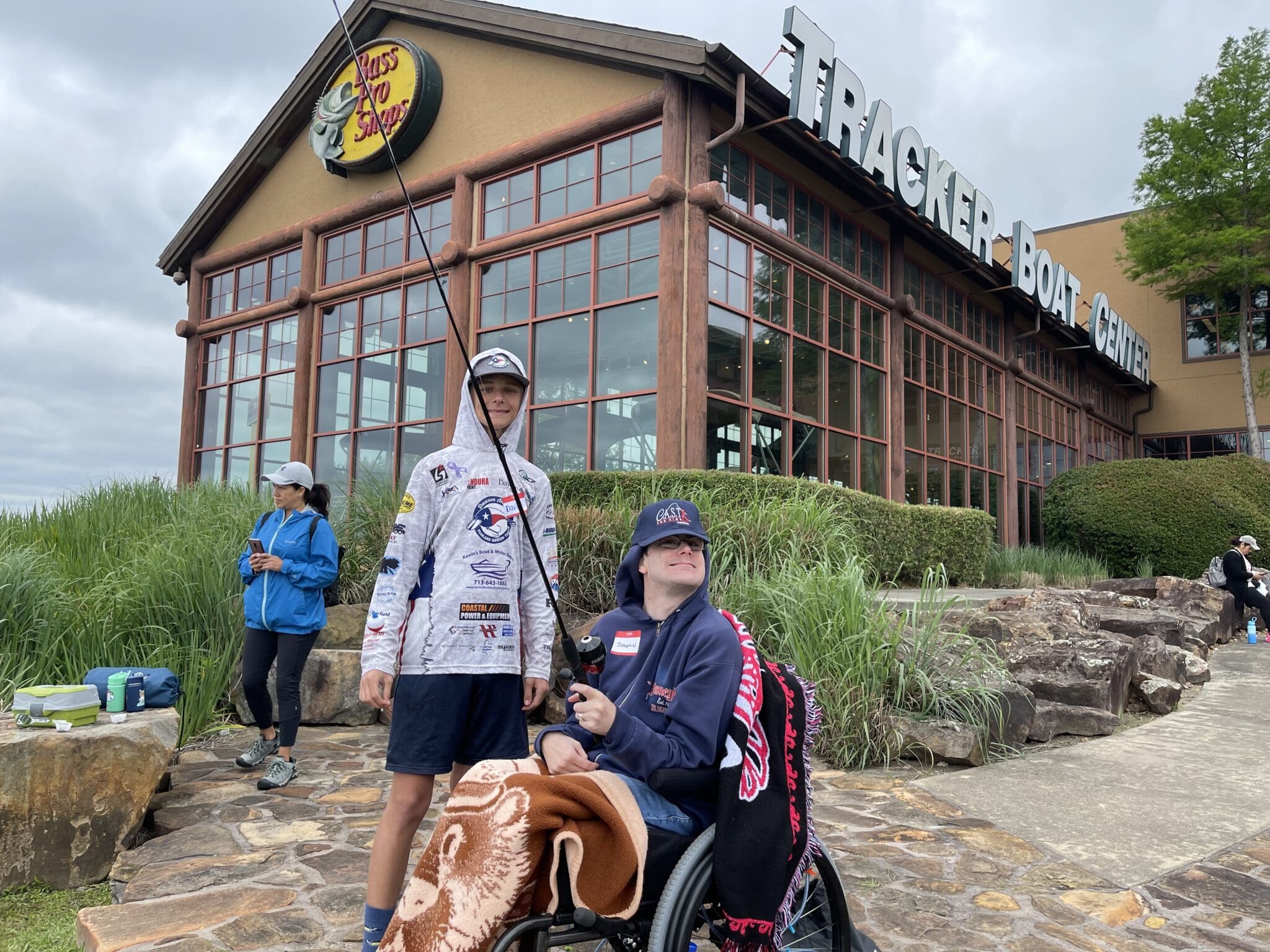 Participants standing in front of Pearland Bass Pro Shops