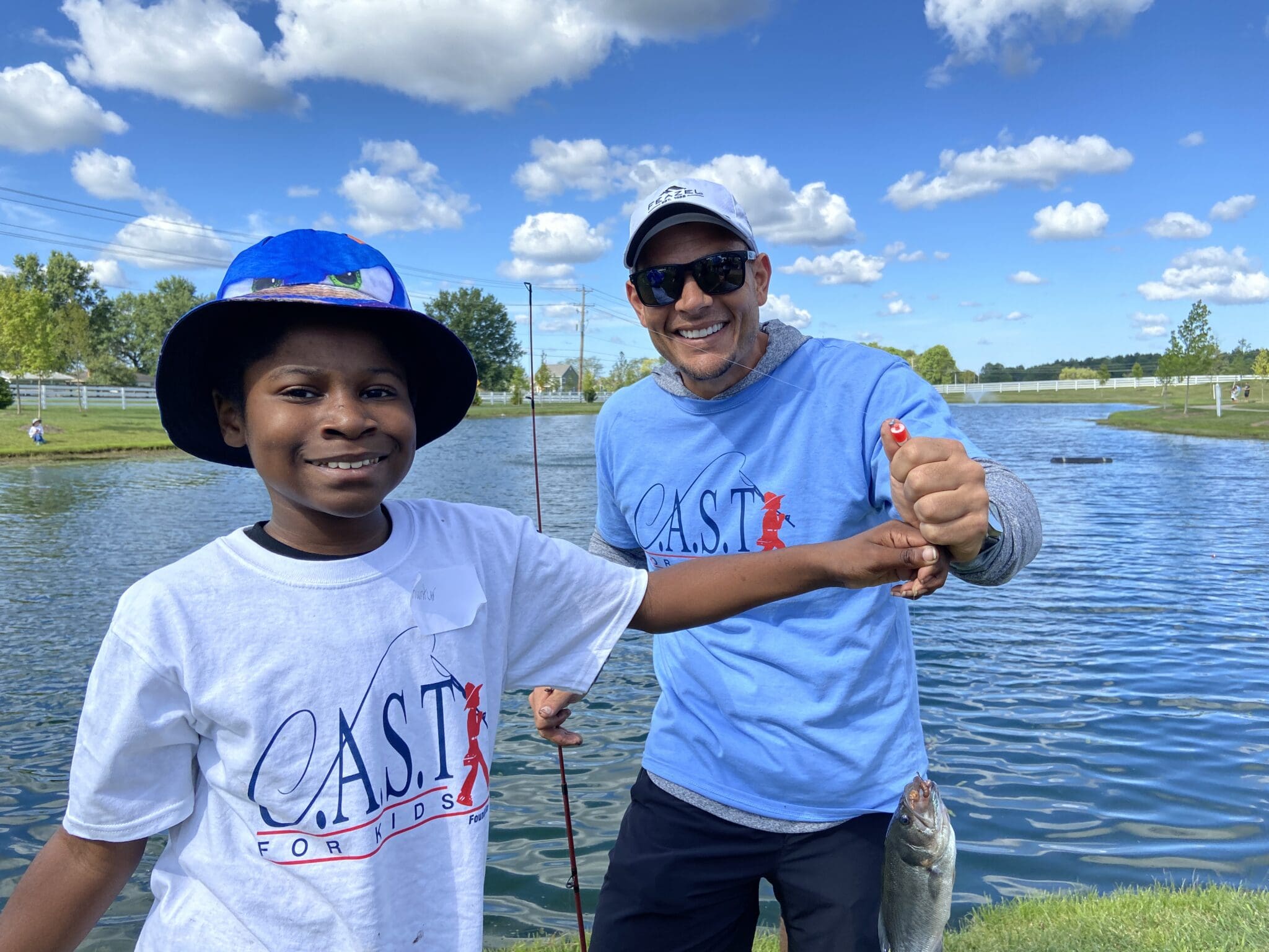 young man participant fishing