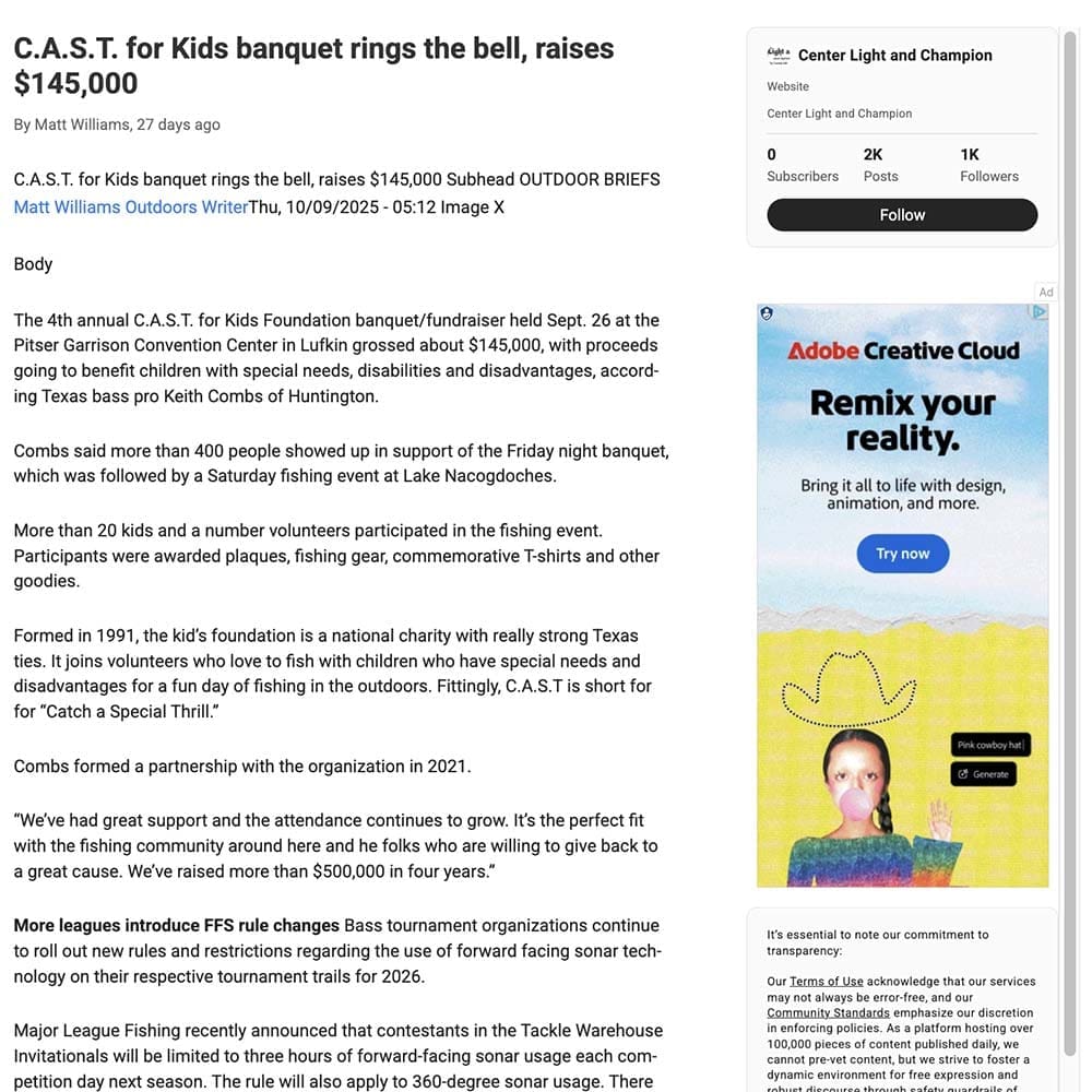 C.A.S.T. for Kids banquet rings the bell, raises $145,000<br />
