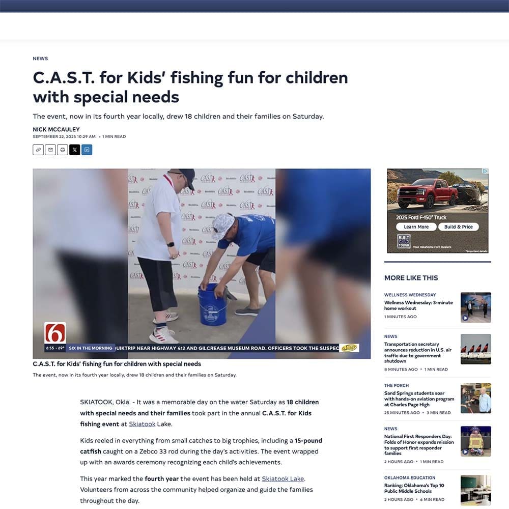 C.A.S.T. for Kids’ fishing fun for children with special needs
