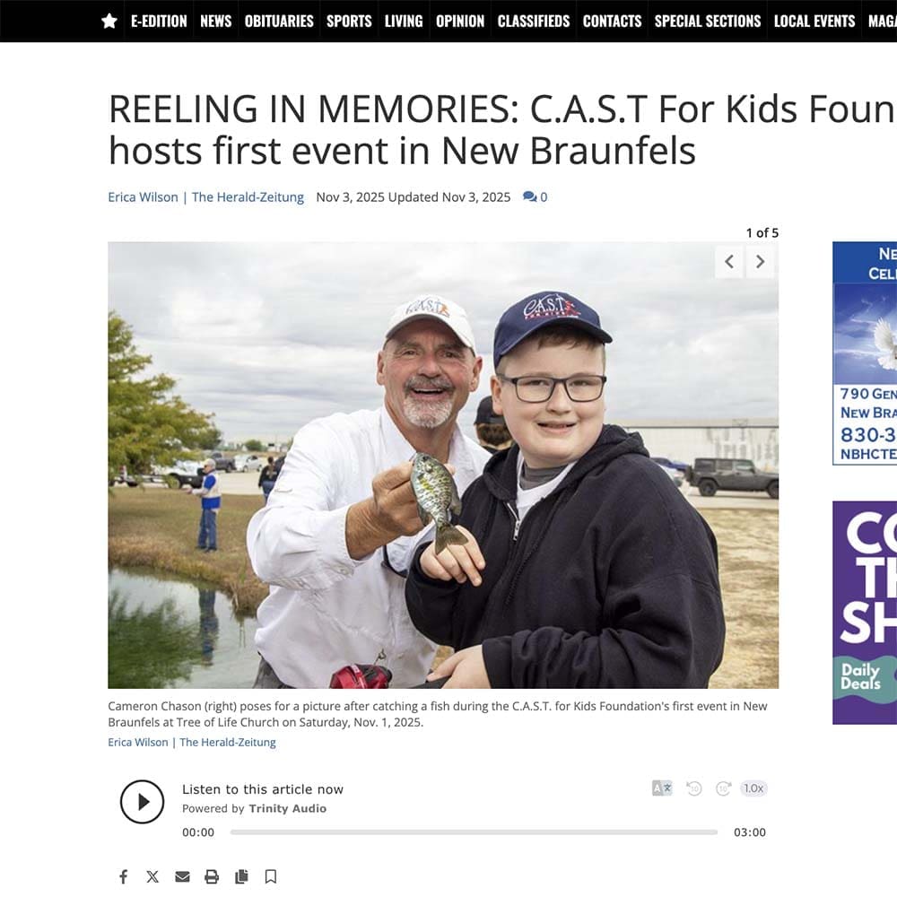 REELING IN MEMORIES: C.A.S.T For Kids Foundation hosts first event in New Braunfels