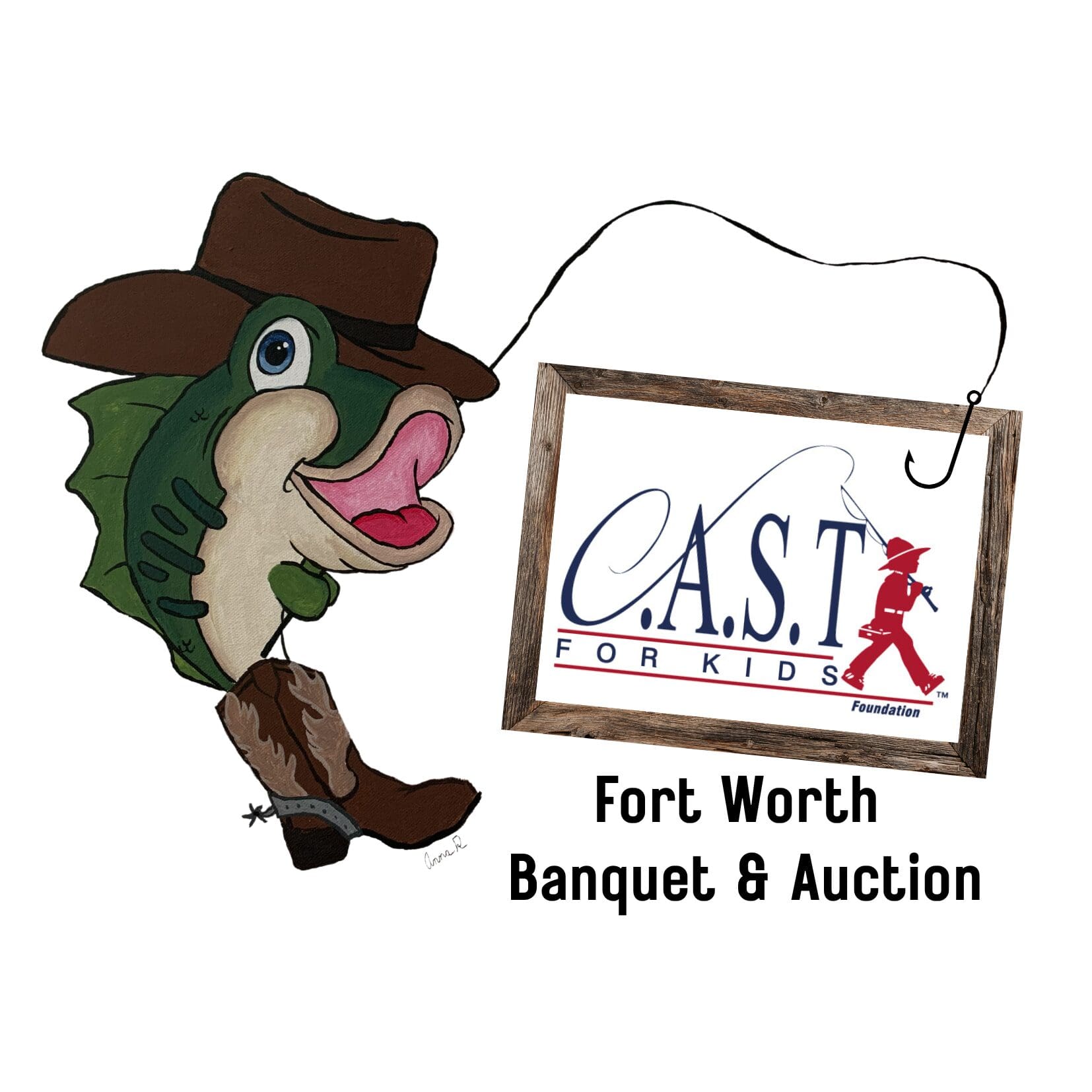 FTW Fundraiser Logo C.A.S.T. for Kids Foundation Logo
