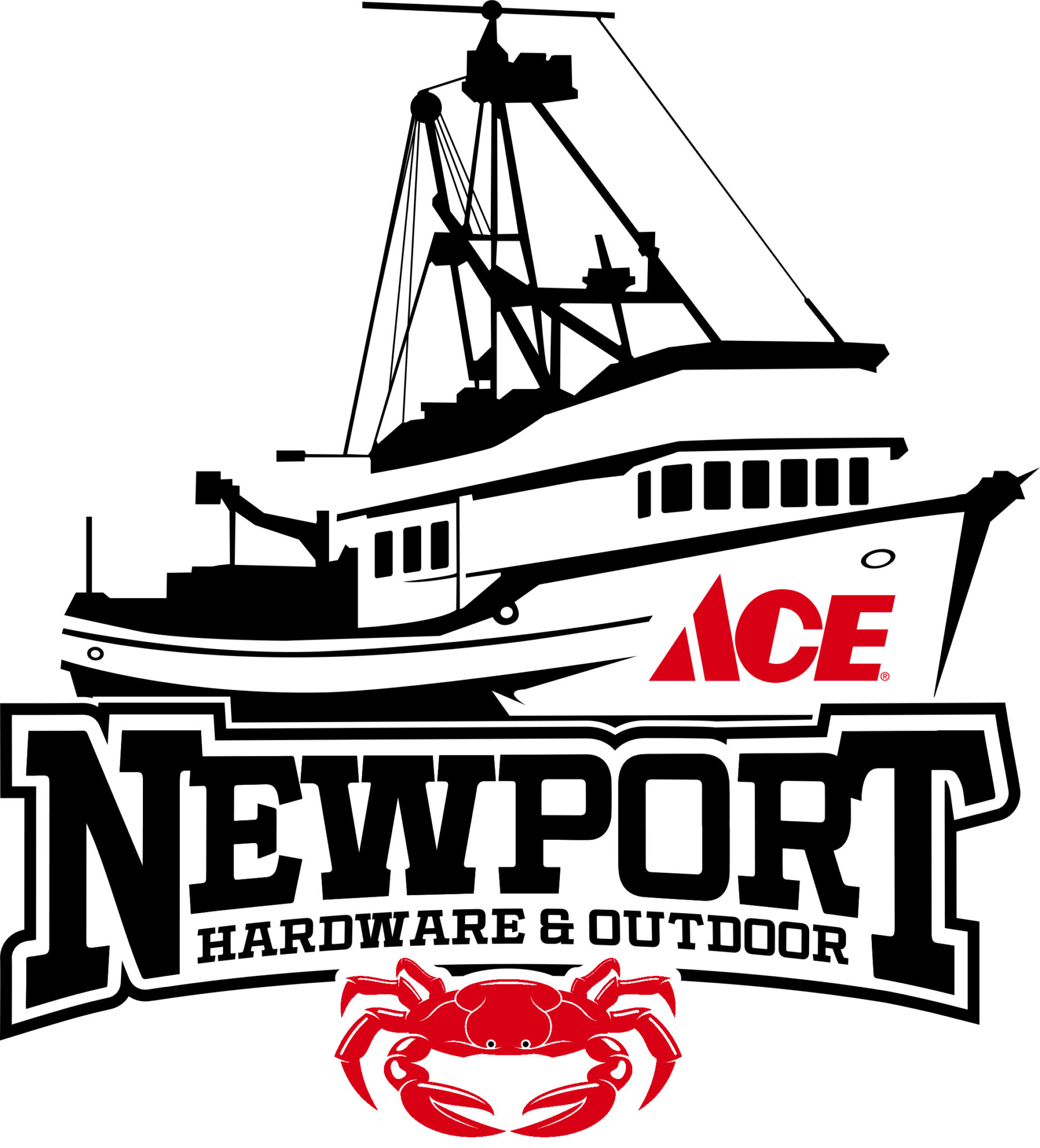 Newport Ace Logo BLACK_red