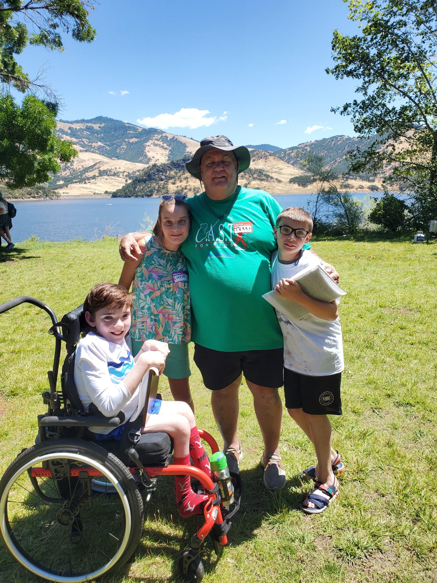 four participants at emigrant lake