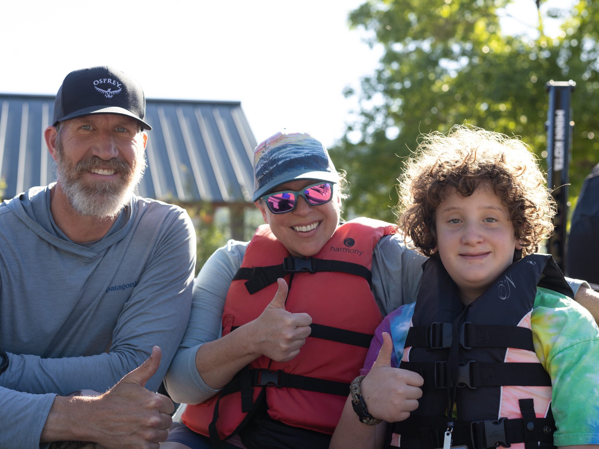 child and parents at Horsetooth Reservoir