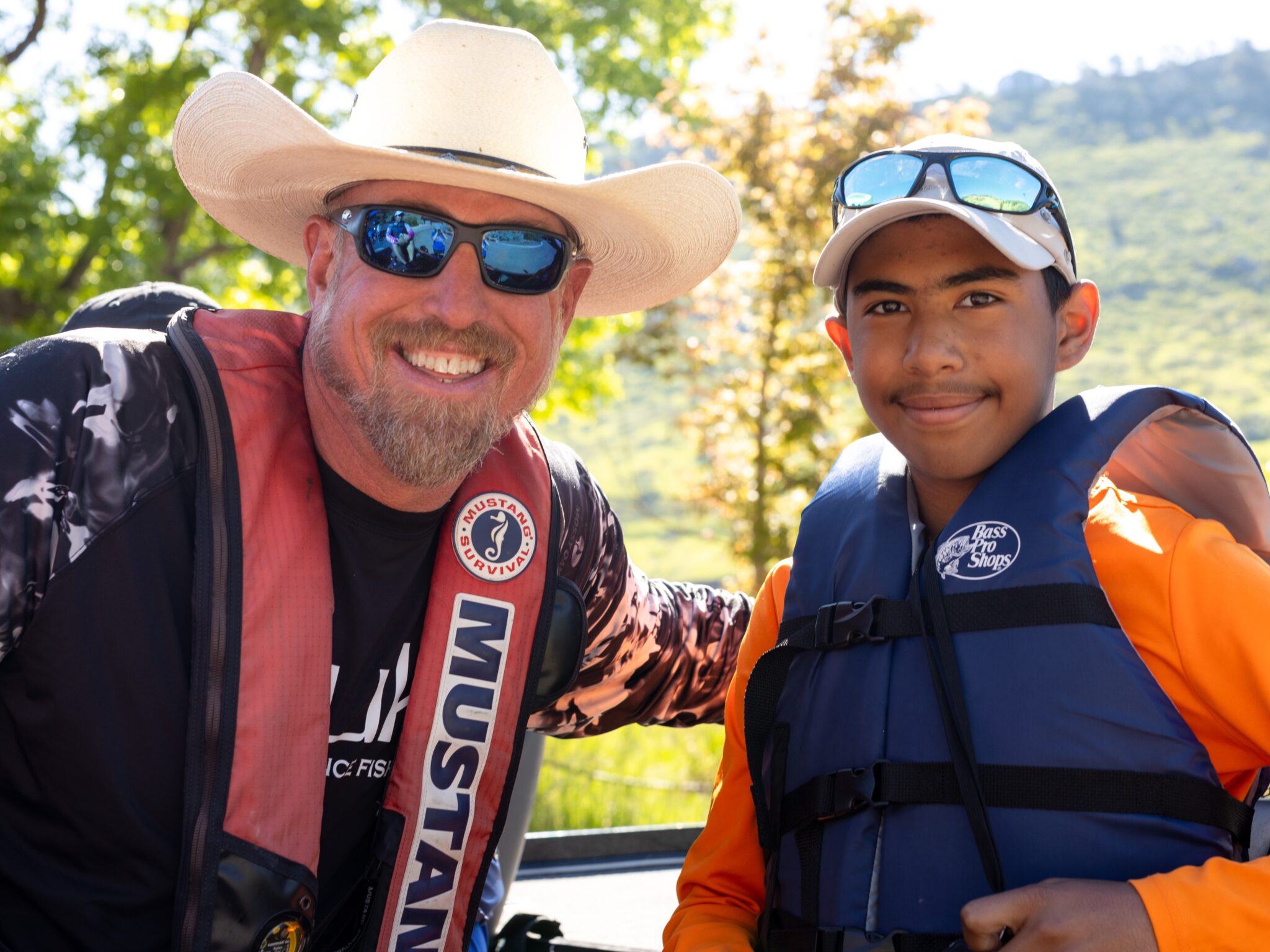 guy with sunglasses and cowboy hat at Horsetooth Reservoir