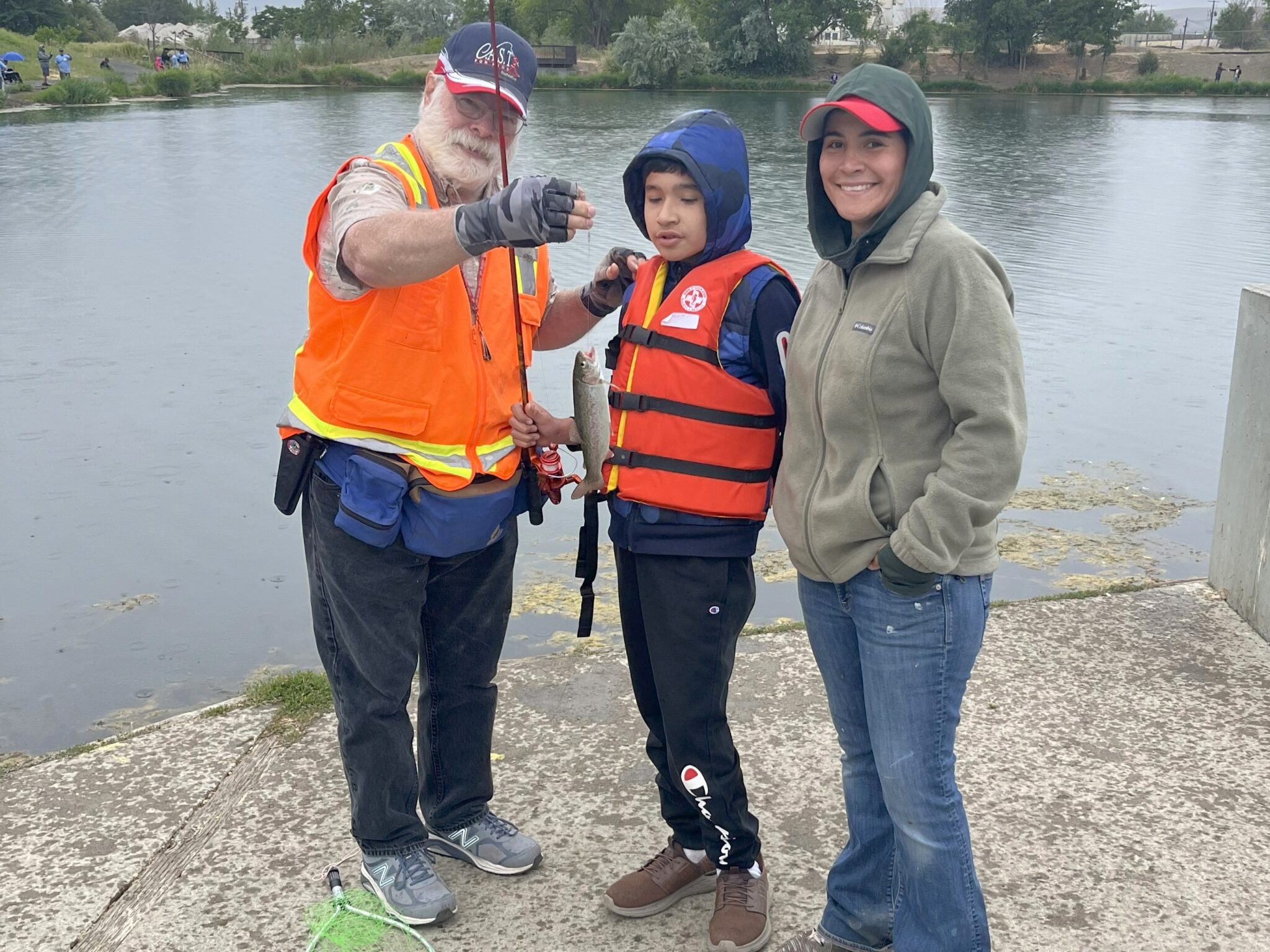 three participants at sarg hubbard pond