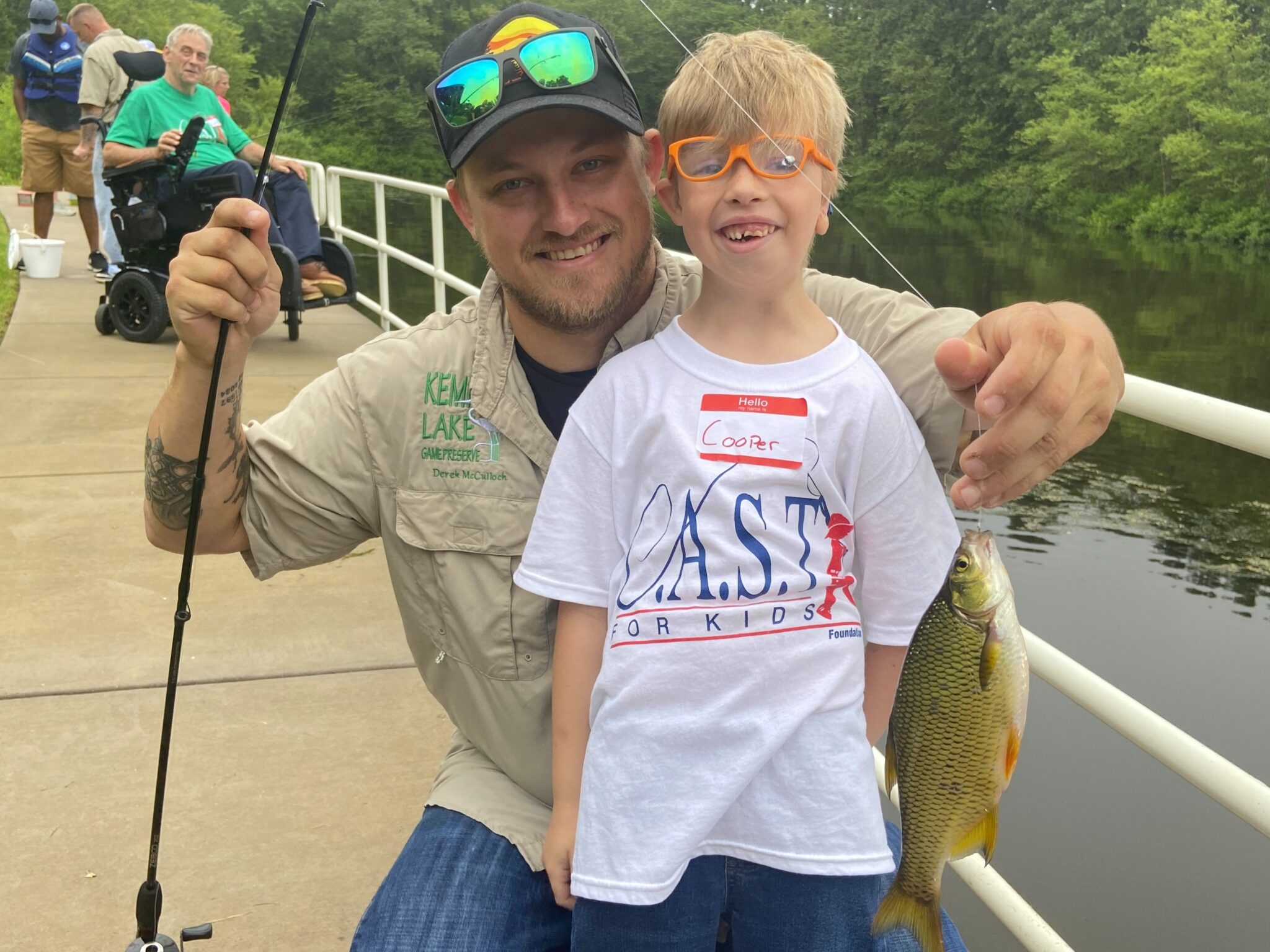Father and son at Kemp Lake