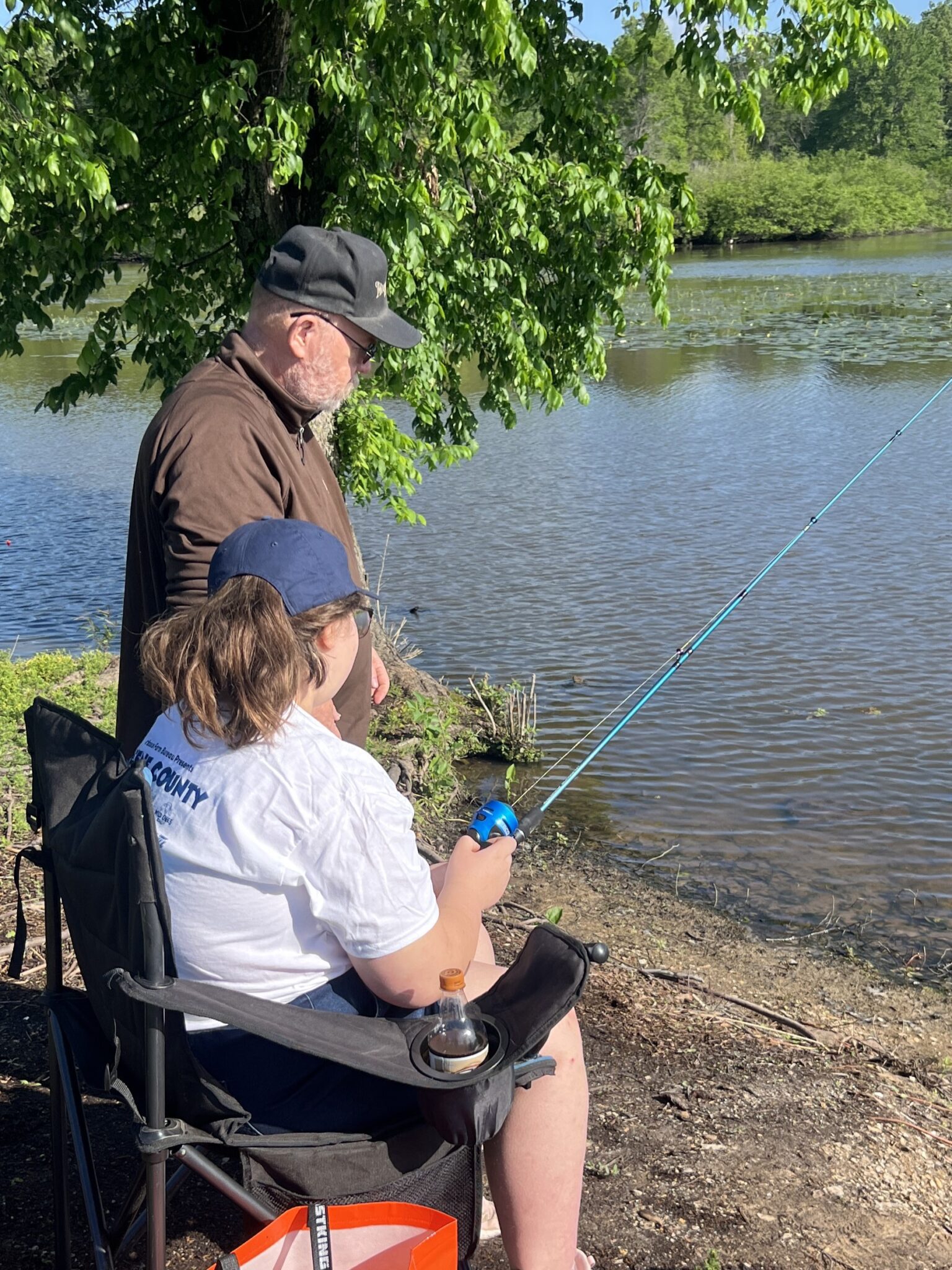 participants with fish on the boat