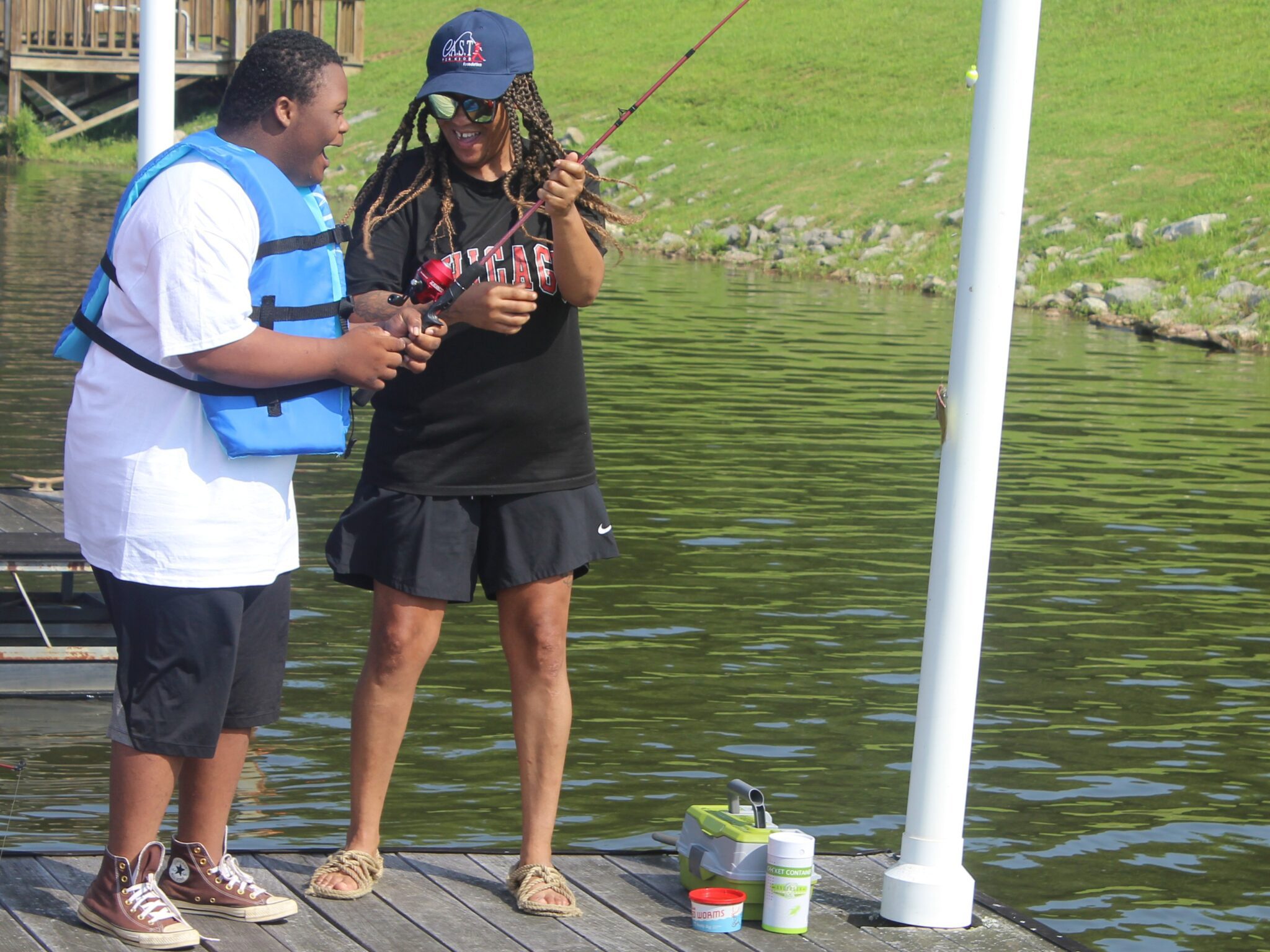 two participants at indian lake