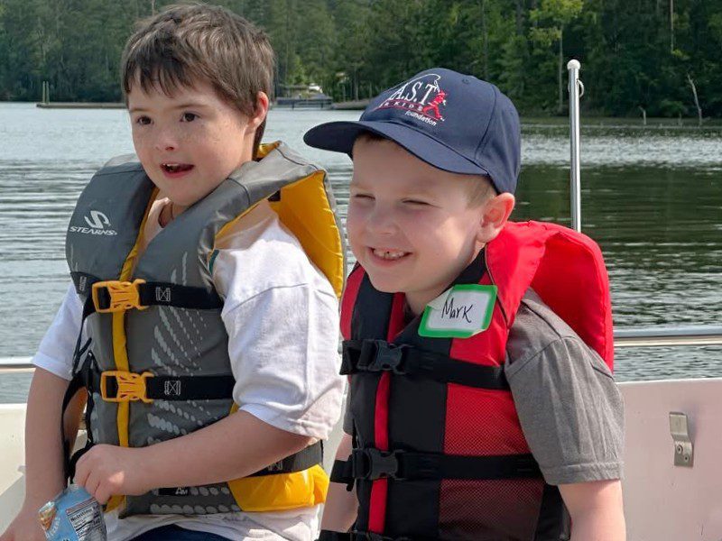 two children at lake thurmond