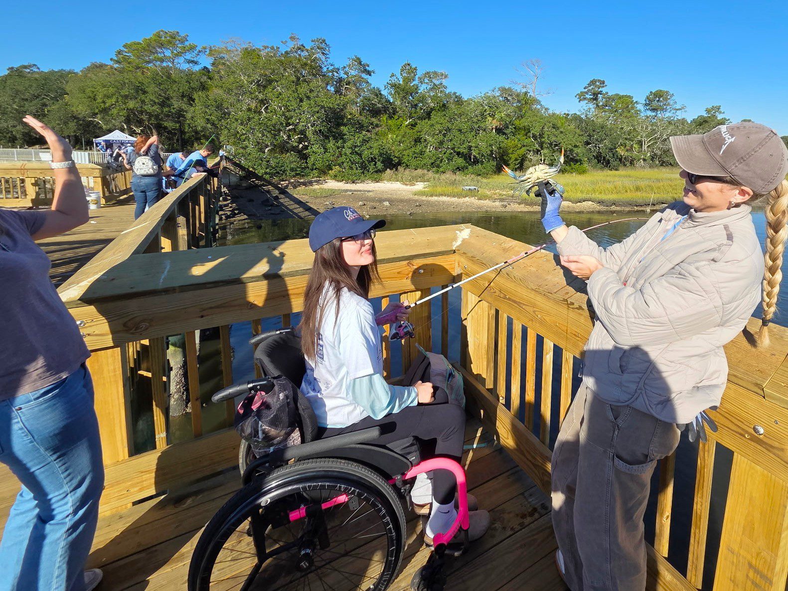 Participants standing in front of Pearland Bass Pro Shops