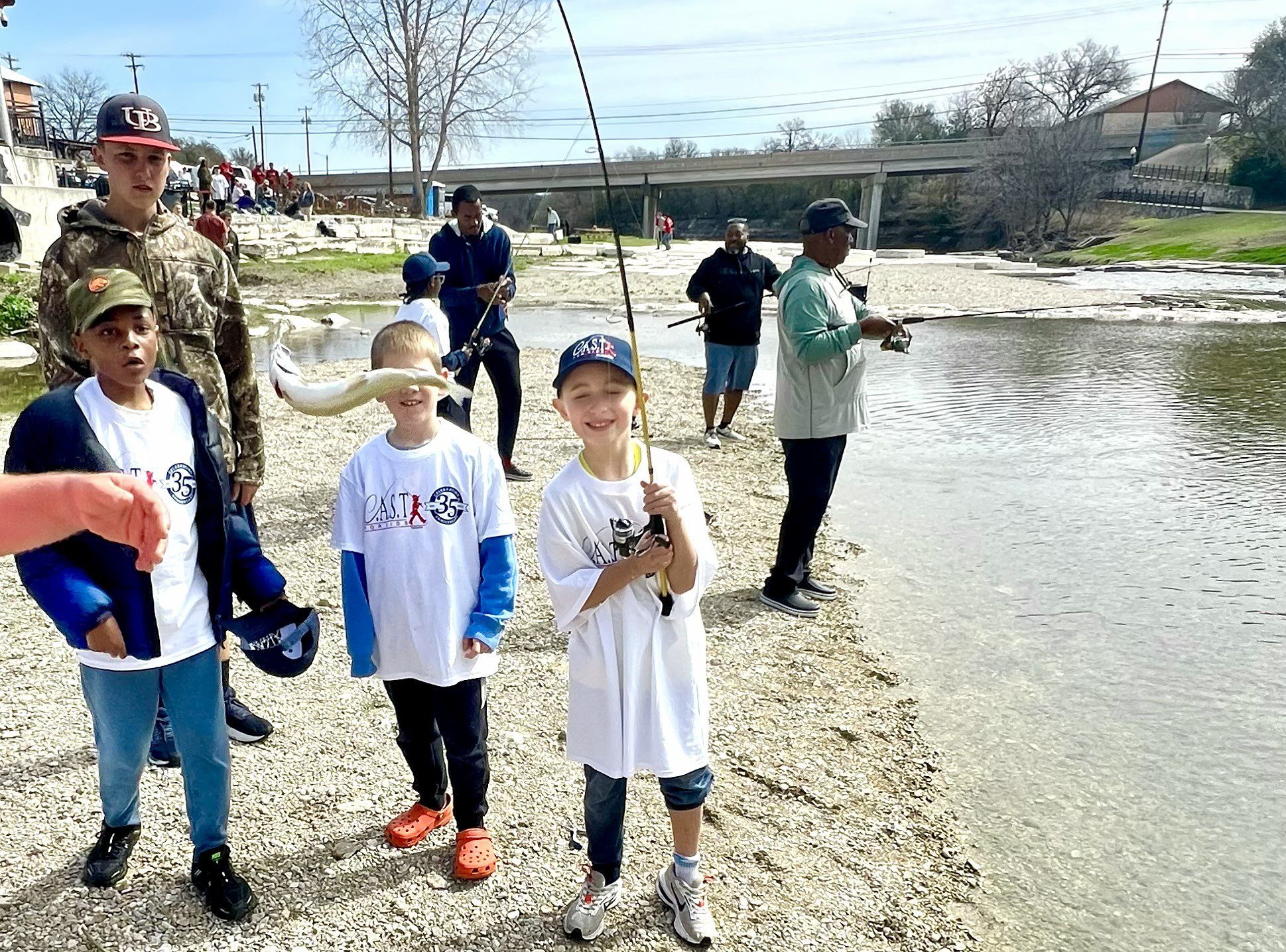 Saugatuck River participant holding fish