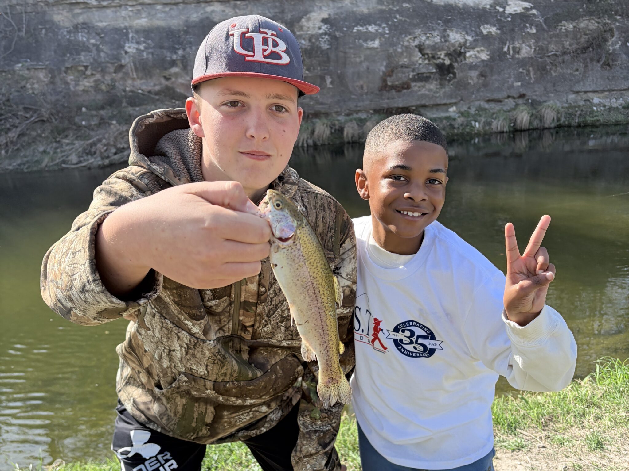 three participants at Saugatuck River