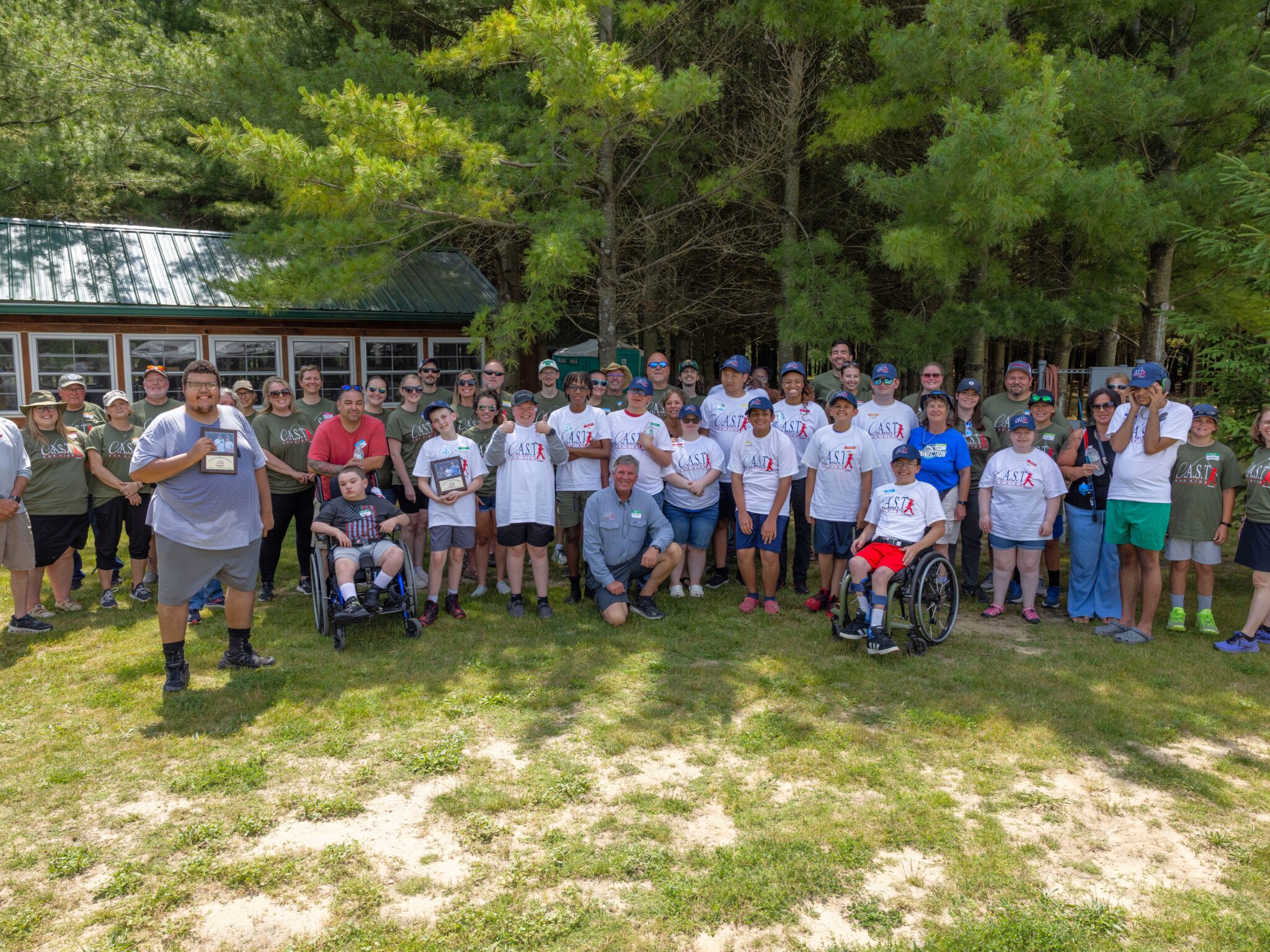 child catching fish in Cheboygan